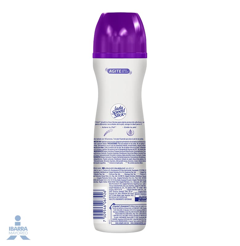 Desodorante Lady Speed Stick Derma Perla Aerosol 150 ml