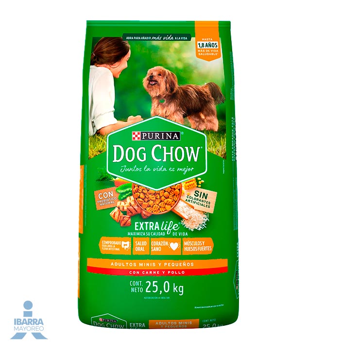 Dog Chow alimento seco perros adultos minis y pequeños 25 kg