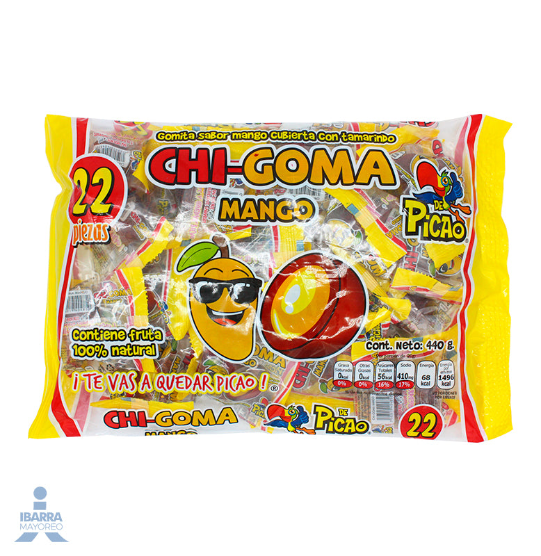 Goma Picao Chigoma Mango 20 pzas.