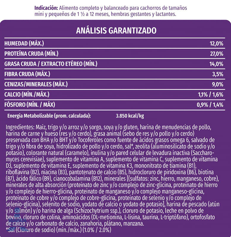 Alimento Purina Dog Chow Cachorro Razas Pequeñas 20 kg