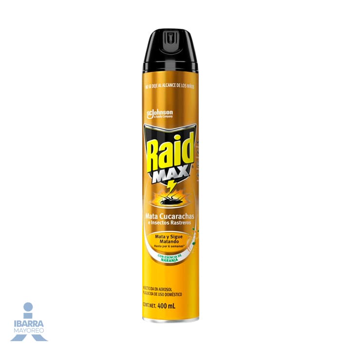 Insecticida Raid Max Naranja 400 ml