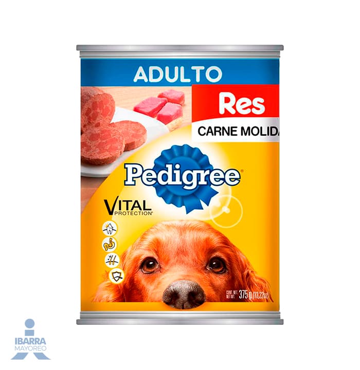 Alimento Pedigree Adulto Carne Molida de Res 375 g