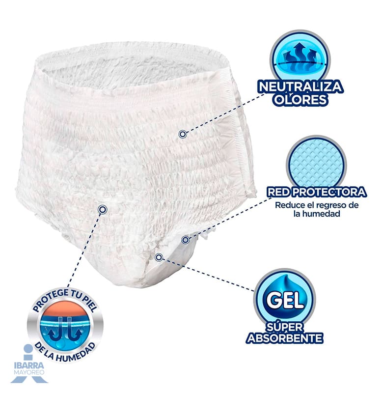 Pañal Tena Pants Comfort Ropa Interior Mediano 10 pzas.