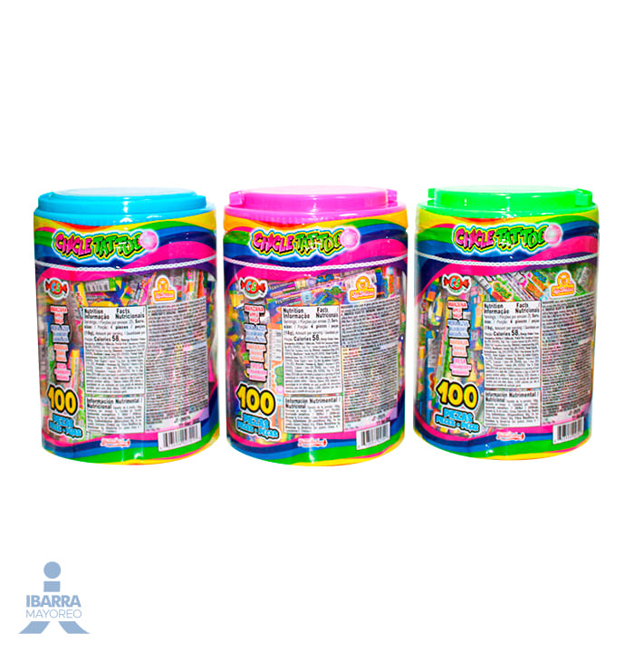 Chicle Las Delicias Tattoo 100 pzas.
