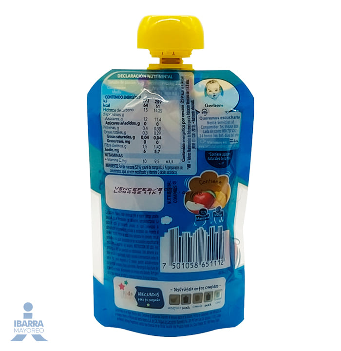 Gerber Junior Frutas Mixtas Pouch 95 g