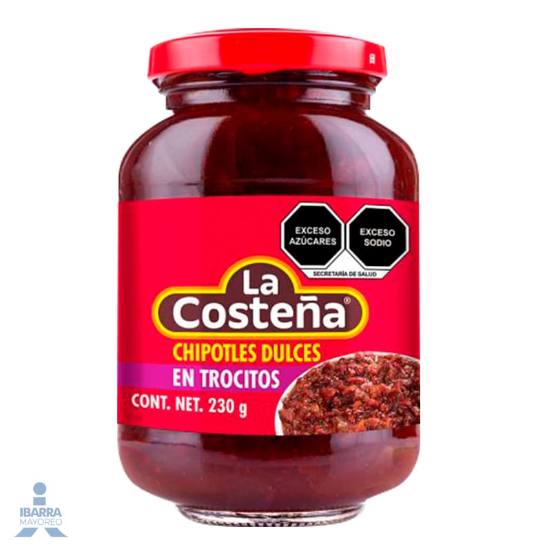 CHILES CHIPOTLES LA COSTEÑA TROCITOS DULCES 230 GR.
