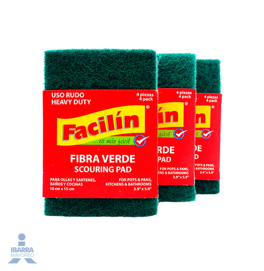 Fibra Facilín Verde 4 pzas.