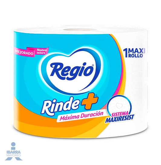 Papel Higiénico Regio Rinde Más 400 hojas 1 rollo