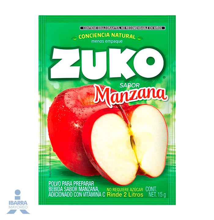 Refresco Zuko Manzana 15 g
