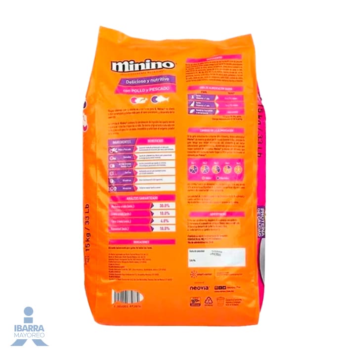 Alimento Ganador Minino Pollo y Pescado 15 kg 