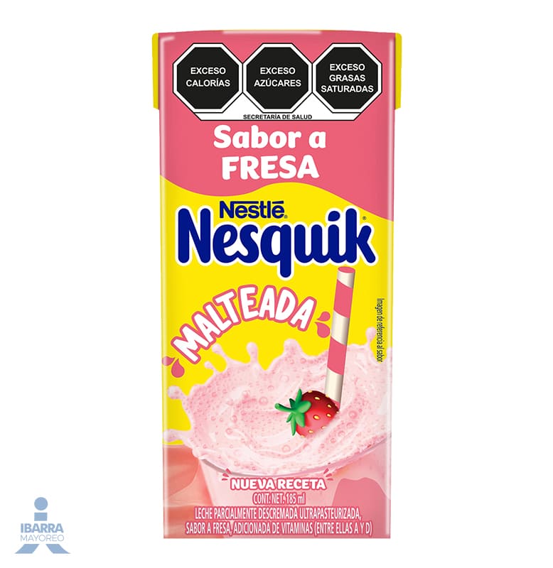 Bebida Nesquik Fresa Tetra Brick 185 ml