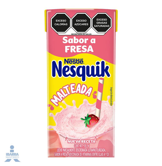Bebida Nesquik Fresa Tetra Brick 185 ml