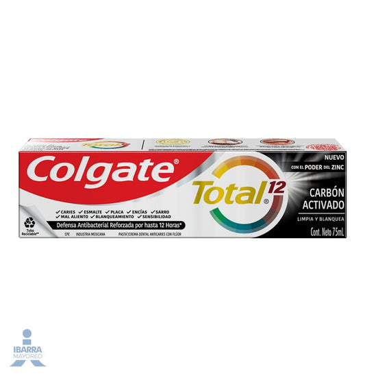 Crema Dental Colgate Total Carbón Activado 75 ml