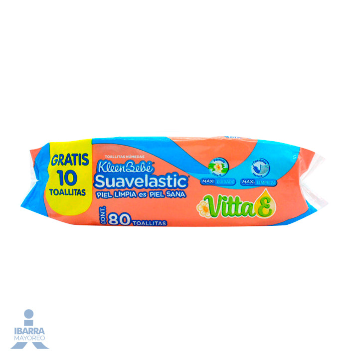Toallitas Húmedas KleenBebé Suavelastic 70 pzas. GRATIS 10 pzas.