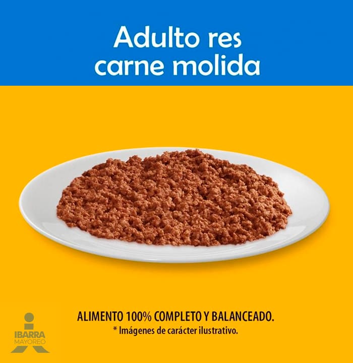 Alimento Pedigree Adulto Carne Molida de Res 625 g