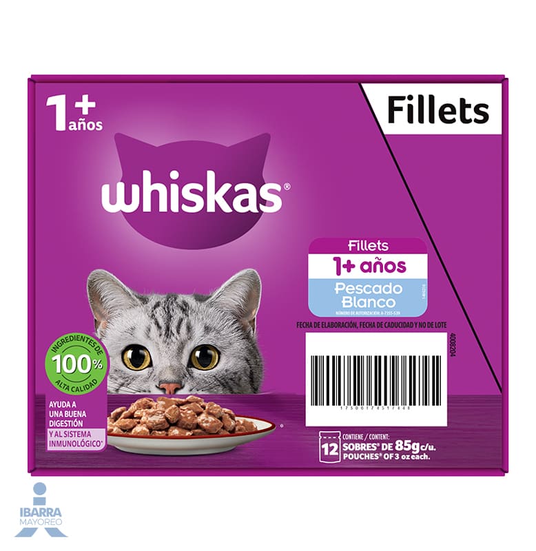Alimento Whiskas Pescado Blanco 85 g