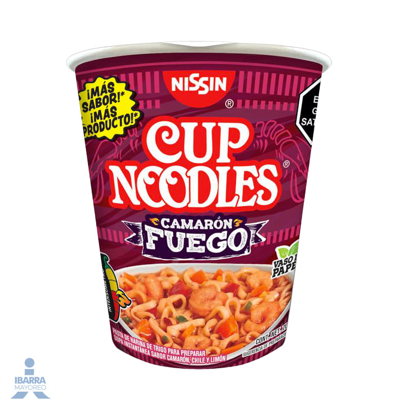 Sopa Nissin Camarón Fuego 70 g