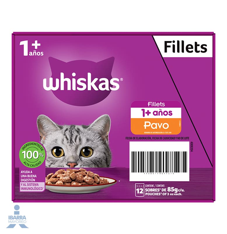 Alimento Whiskas Pavo 85 g