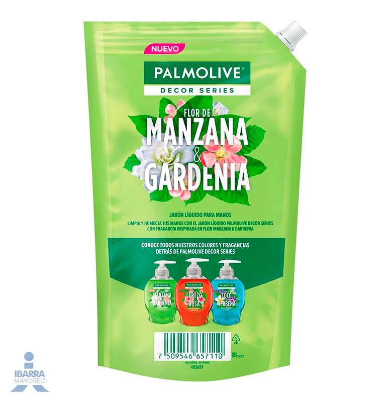 Jabón de Tocador Palmolive Flor de Manzana y Gardenia Líquido 800 ml