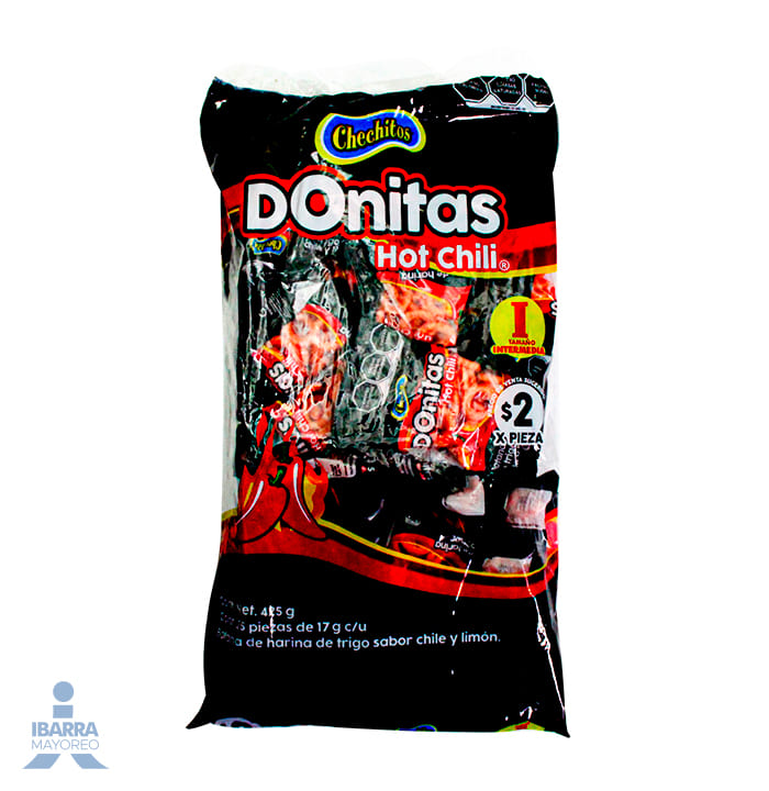 Chechitos Chechi Donitas Hot Chili 24 pzas.