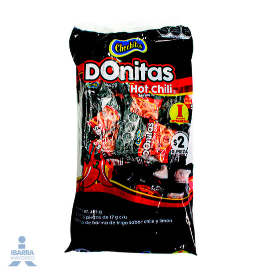 Chechitos Chechi Donitas Hot Chili 24 pzas.