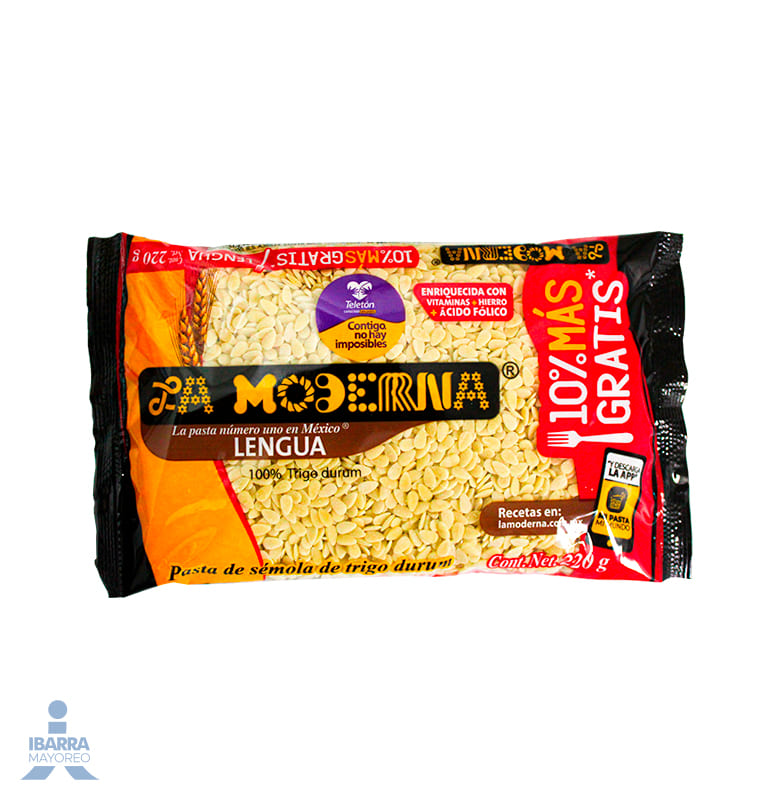 Pasta La Moderna Lengua VA 200 g + 10% Gratis