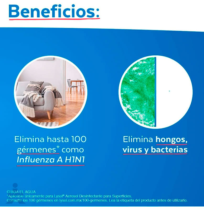 Desinfectante Multiusos Lysol Pure Waterfall 820 ml