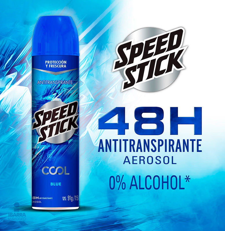 Desodorante Speed Stick Cool Blue Aerosol 91 ml