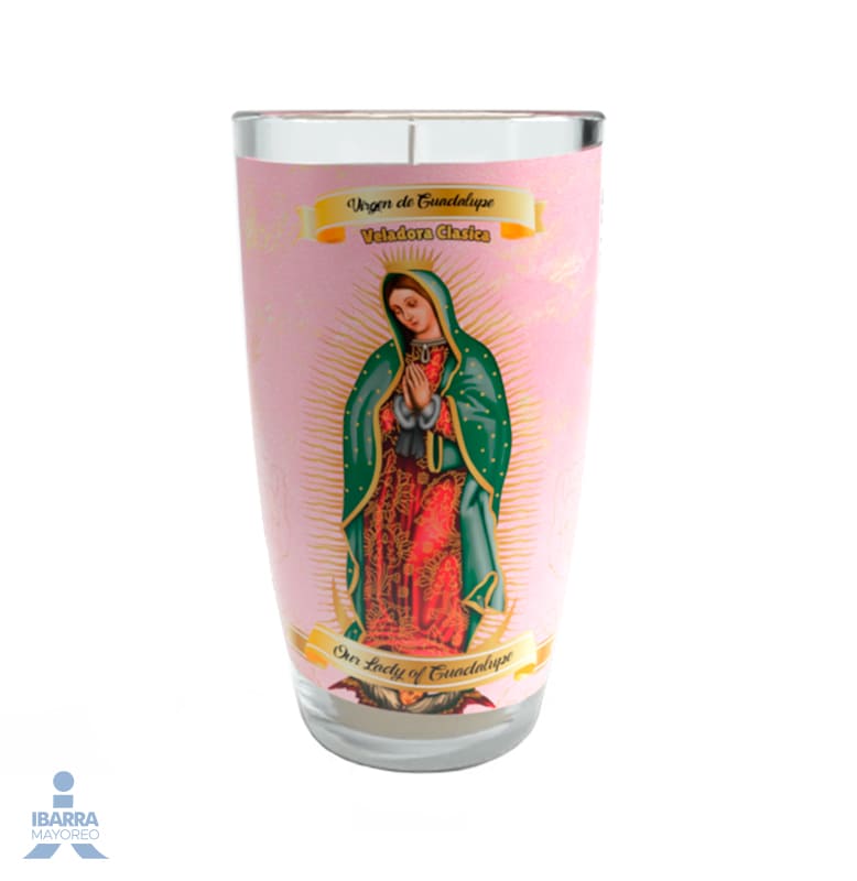 Veladora Mística Clásica Virgen de Guadalupe 
