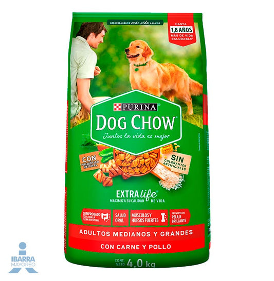 Dog Chow alimento seco perros adultos medianos y grandes 4 kg
