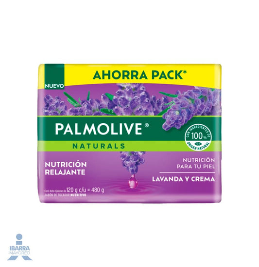 Jabón de tocador Palmolive Naturals Lavanda y Crema 4/120 g