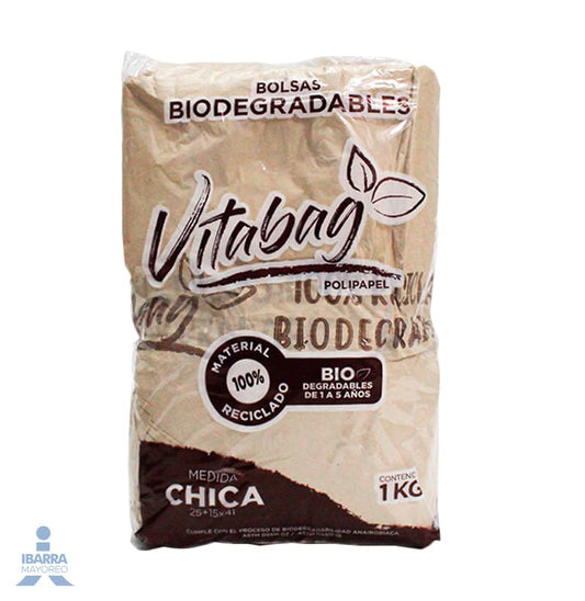 Bolsa Polipapel Vitabag Biodegradable Chica 1 kg