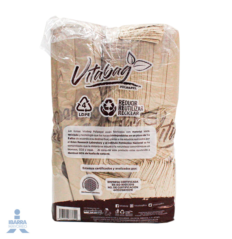 Bolsa Polipapel Vitabag Biodegradable Chica 1 kg