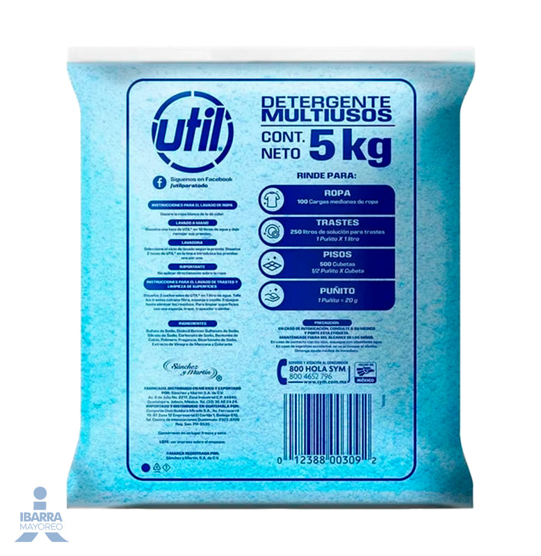 Detergente Multiusos Util 5 kg 
