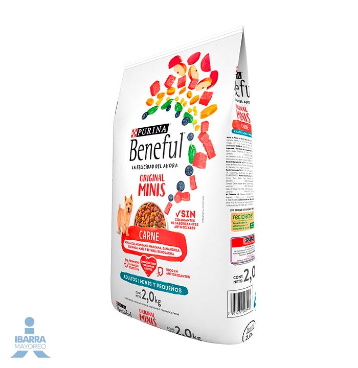 Beneful alimento seco adulto razas minis y pequeñas carne 2 kg