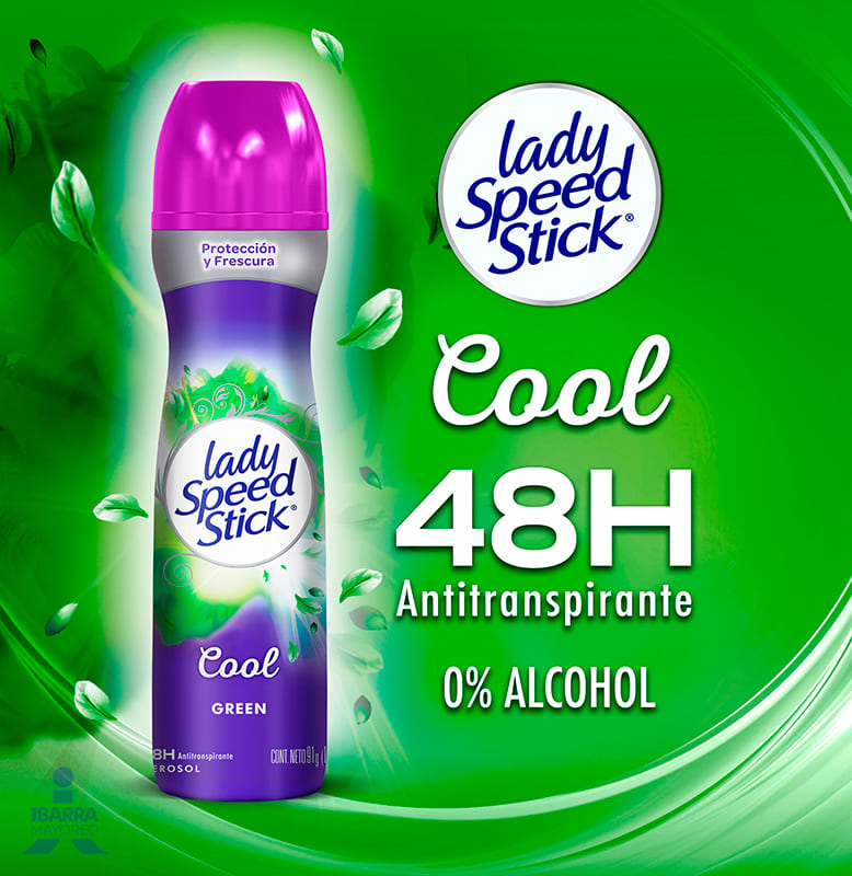 Desodorante Lady Speed Stick Cool Green Aerosol 100 g