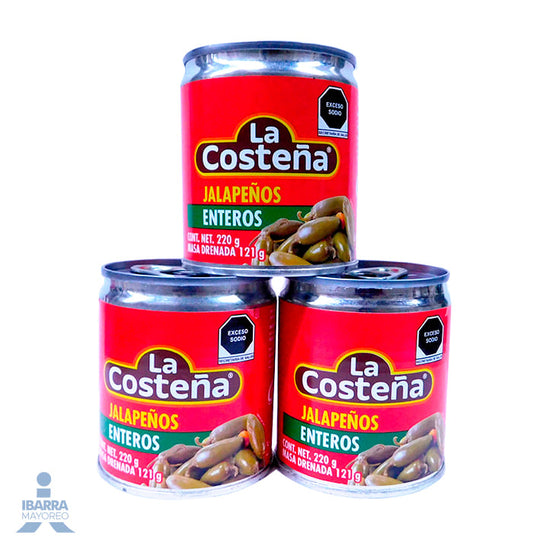 Chiles Jalapeños Enteros La Costeña 220 g