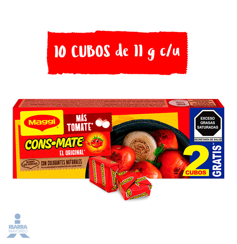 Consomate 8 pzas. GRATIS 2 Cubos