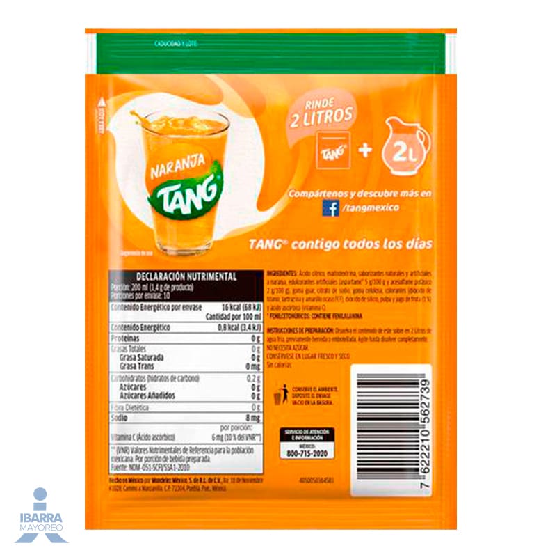 Refresco Tang Naranja 14 g 