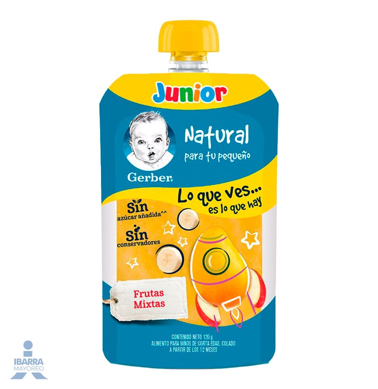 Gerber Junior Frutas Mixtas Pouch 120 g