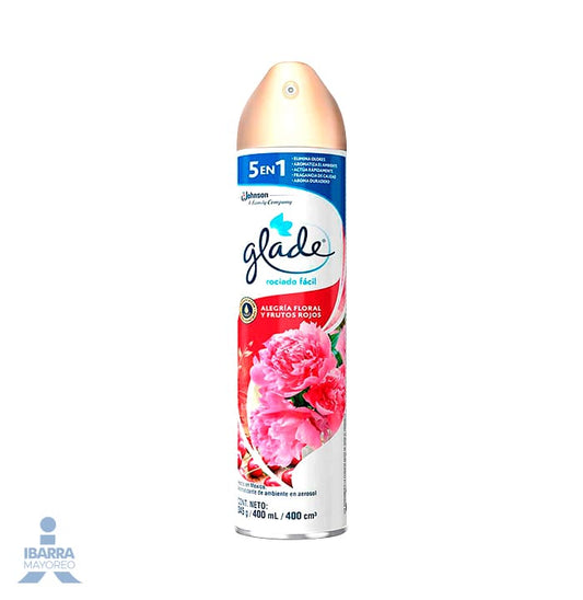 Aromatizante Glade Deleite Floral y Frutos Rojo 400 ml