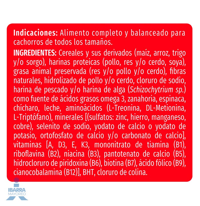 Campeón alimento seco perros cachorro todos los tamaños carne y pollo 20 kg