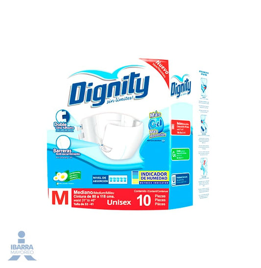 Pañal Dignity Adulto Mediano 10 pzas.