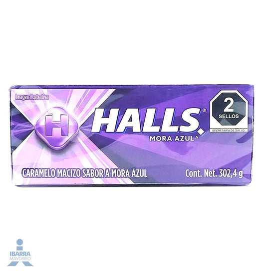 Pastilla Halls Mora Azul 12 pzas.