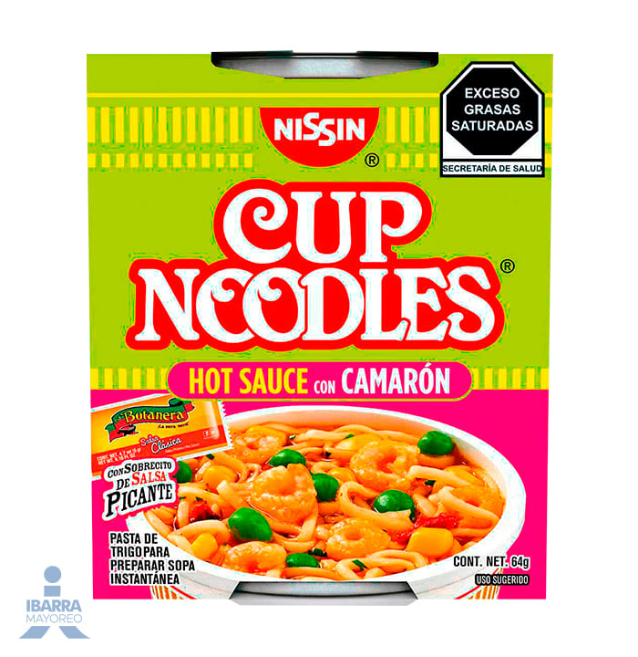 Sopa Nissin Hot Sauce Camarón 64 g