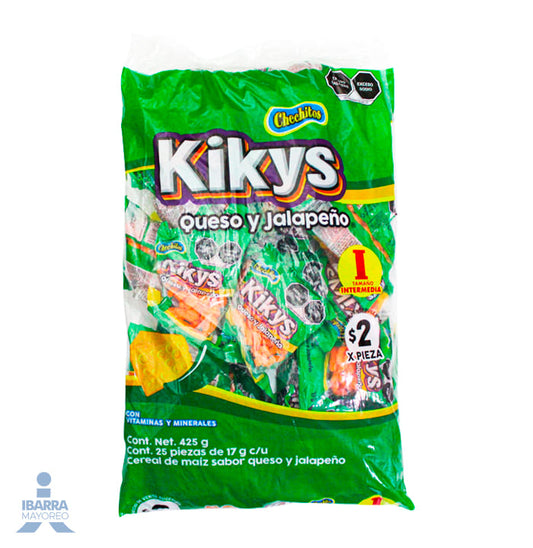 Chechitos Chechi Kikys Queso y Jalapeño 24 pzas.