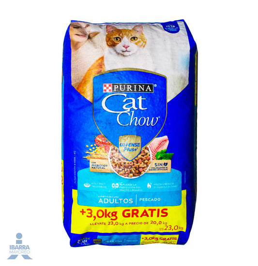 Alimento Purina Cat Chow Adultos Pescado 20 kg + 3 kg GRATIS