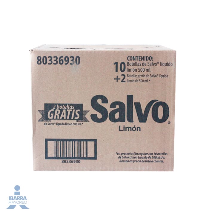 Detergente Salvo Limón Líquido 10/500 ml Oferta 2 GRATIS