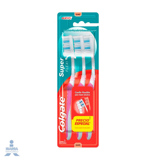 Cepillo Dental Colgate Super Flexi 3 pzas.