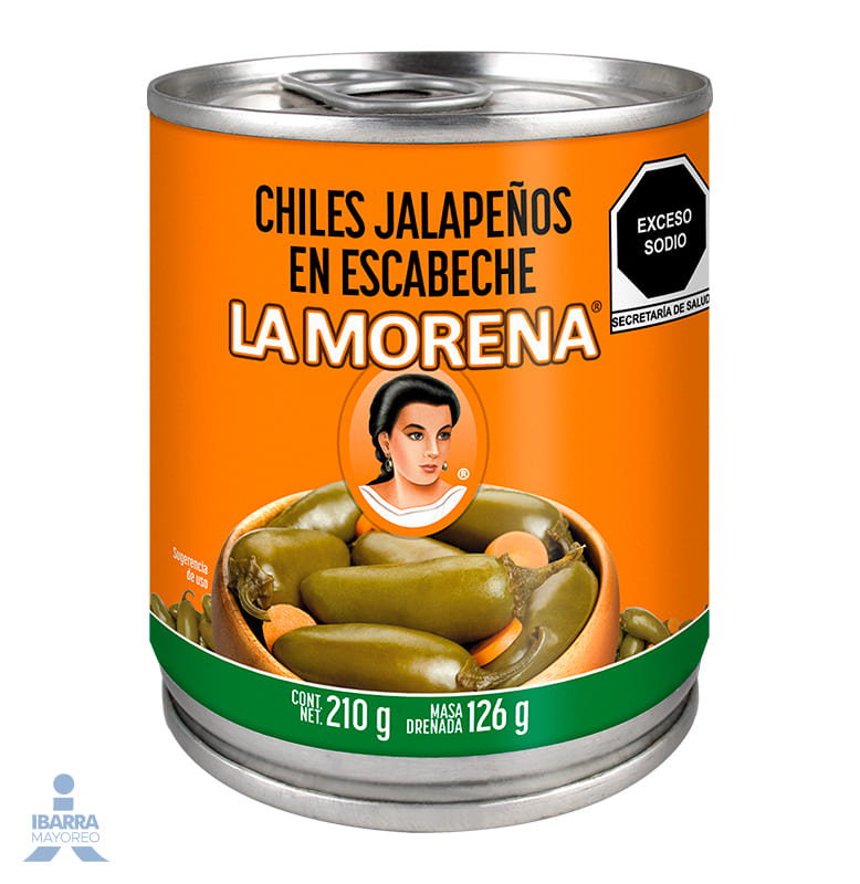 Chiles Jalapeños Enteros La Morena 210 g
